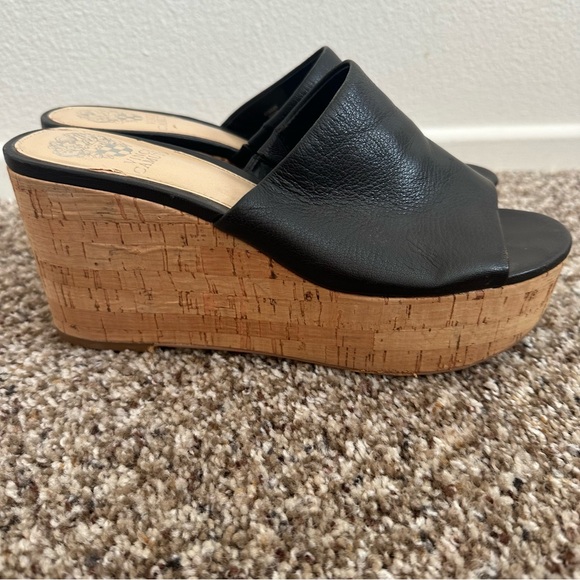 Vince Camuto Leather Wedge Sandals - Picture 5 of 6